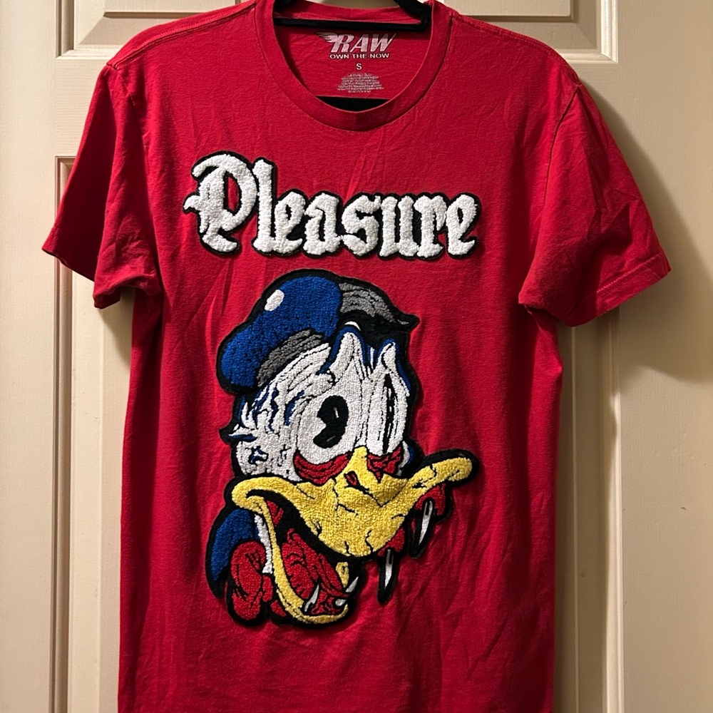 RAW Own The Now Red Graphic T-Shirt with Cartoon Design